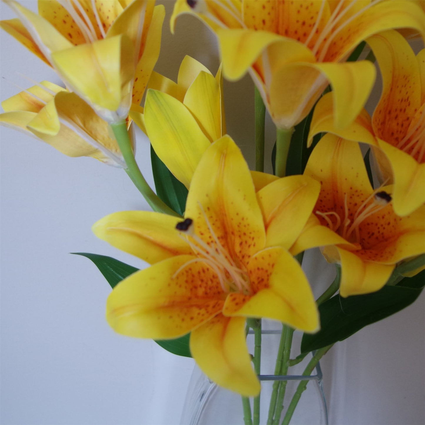 Artificial 60cm Lily Stem Yellow – image 3