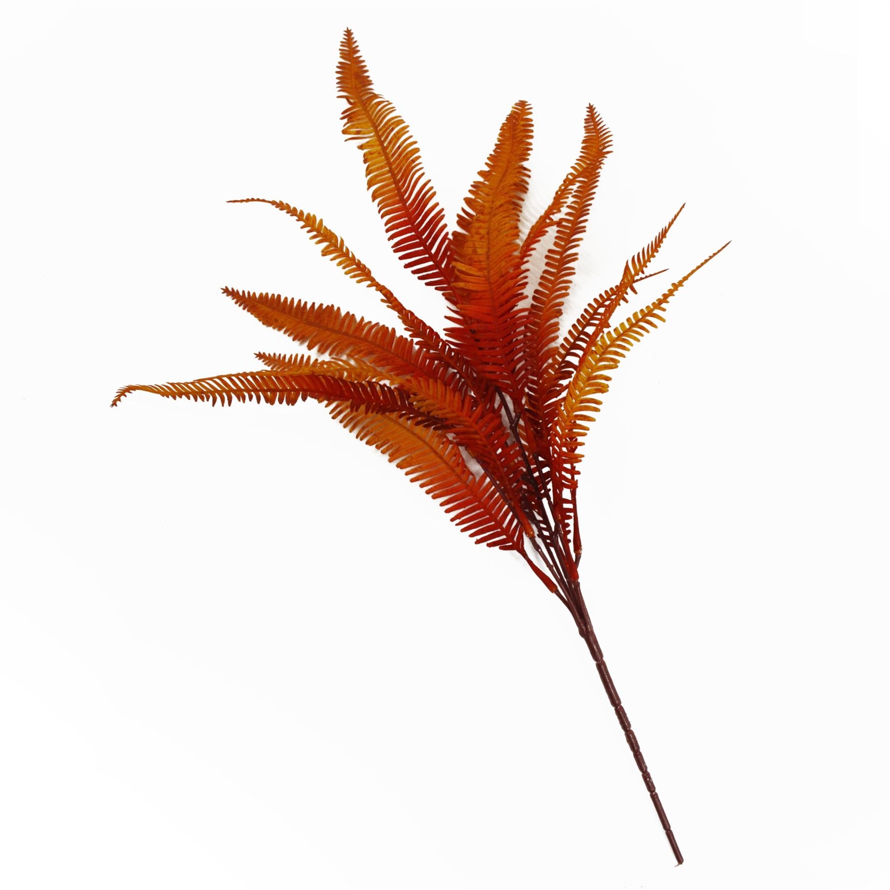 55cm Artificial Autumn Orange Fern Bush Plant – image 5