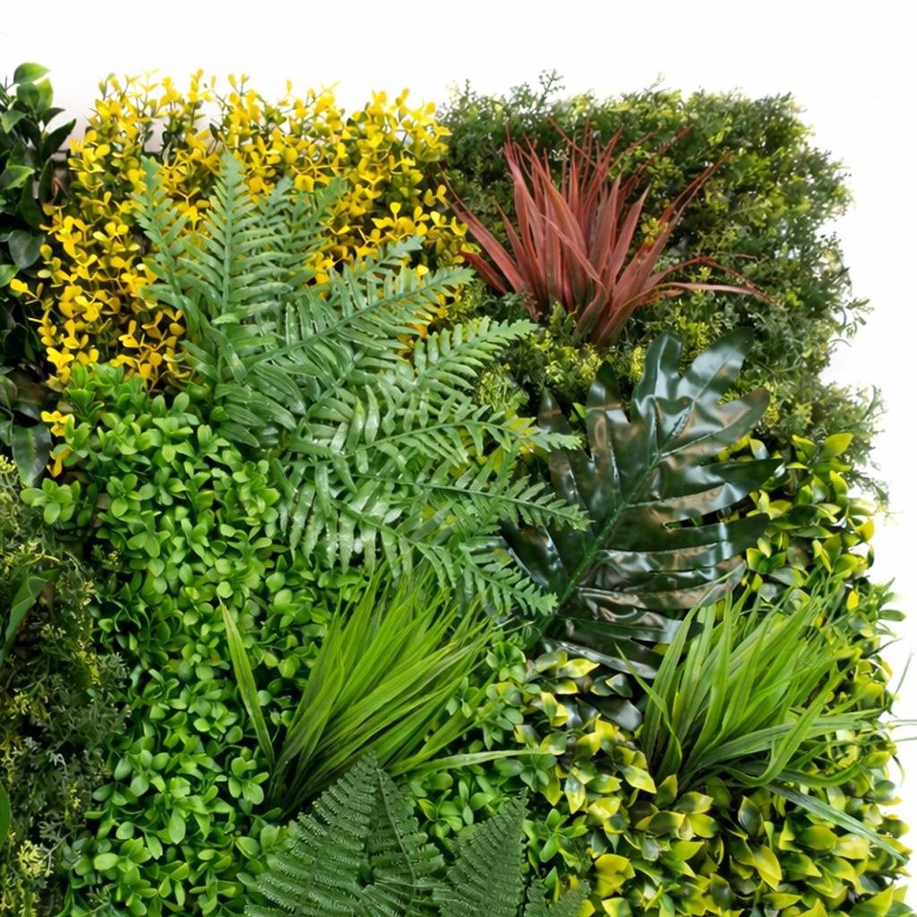 100cm Artificial Tropical Mixed Green Wall Panel Monstera Fern Foliage – image 2