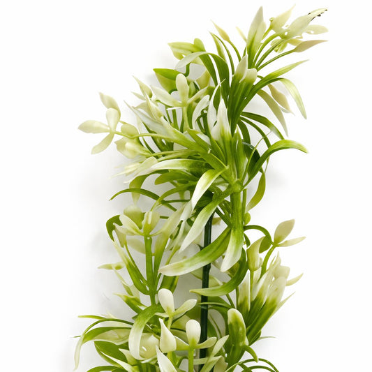 48cm Artificial White Blossom Spray Stem – image 2