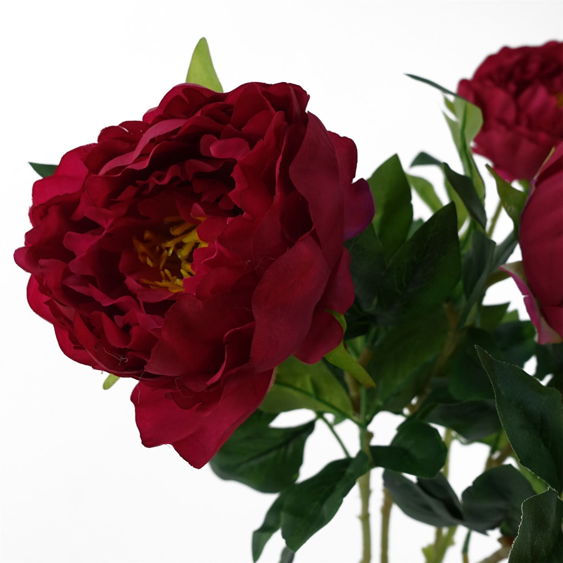 80cm Artificial Dark Pink Peony Stem – image 2