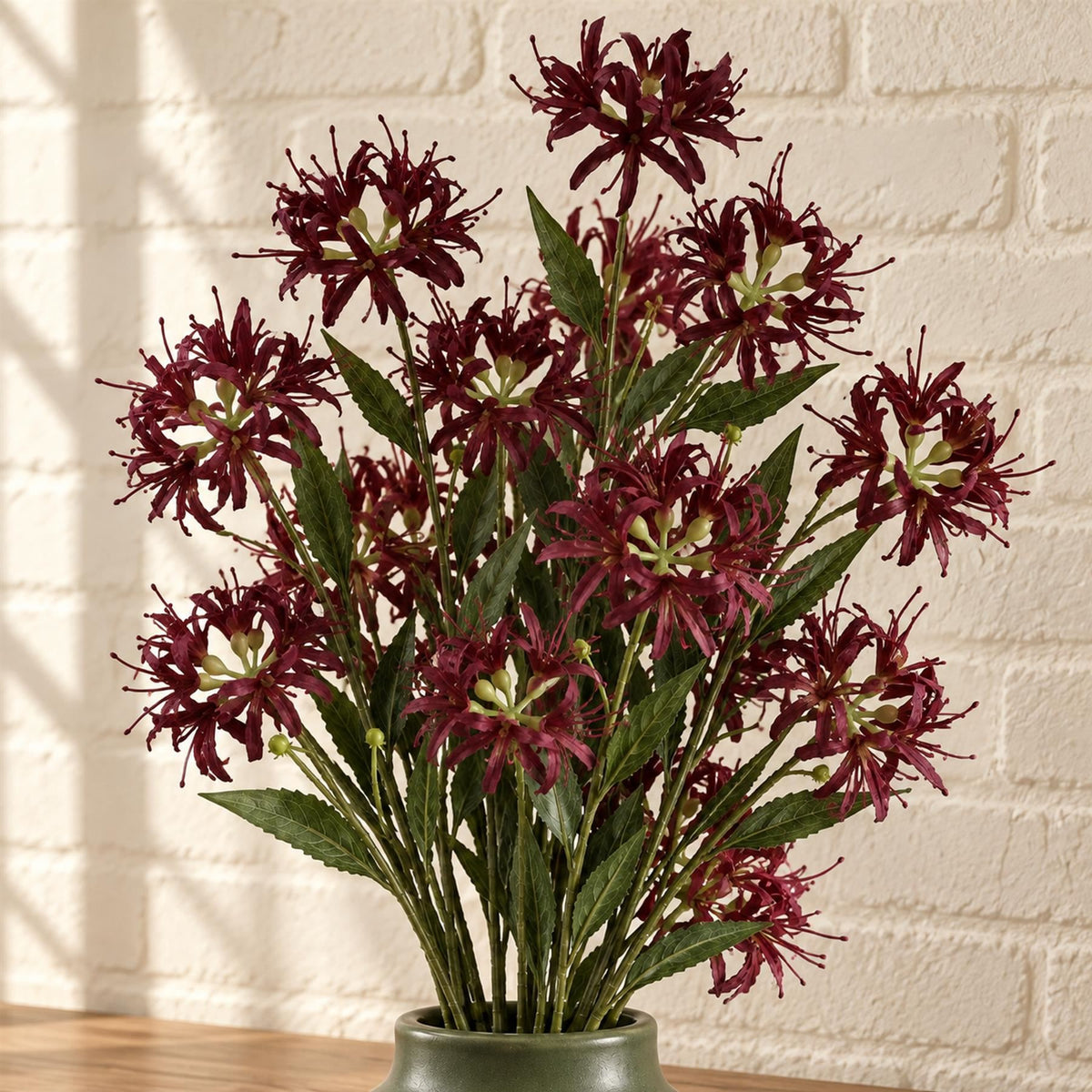 72cm Artificial Burgundy Spider Lily Stem