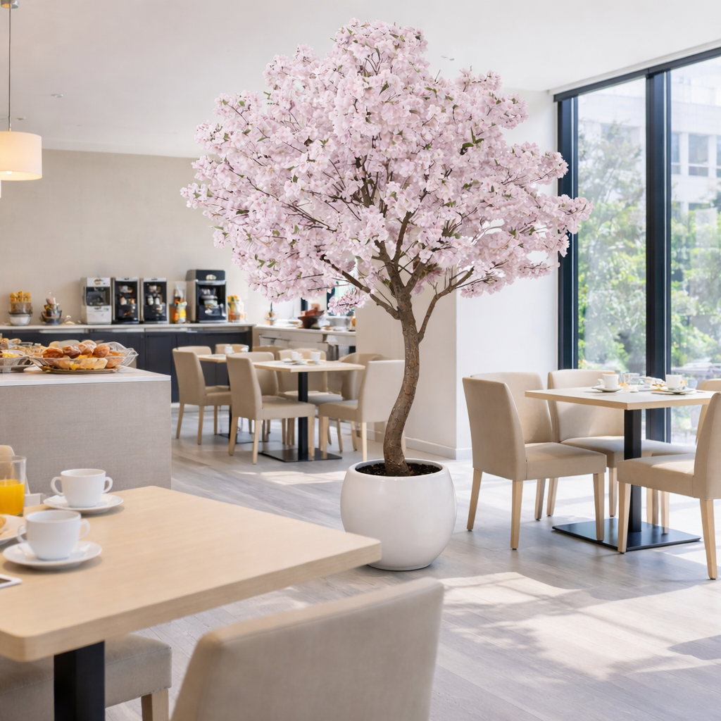 Artificial 260cm XXL Cherry Blossom Tree with Decorative Planter – image 3