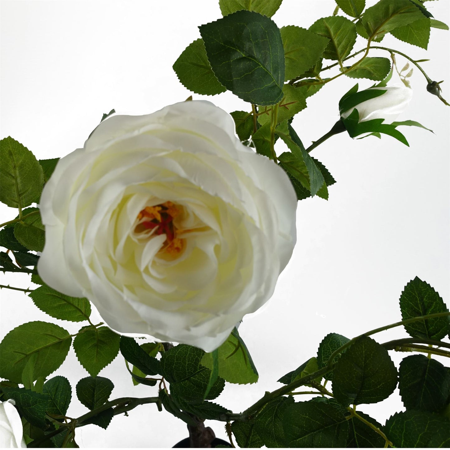 70cm White Camellia Rose Plant Artificial – image 4
