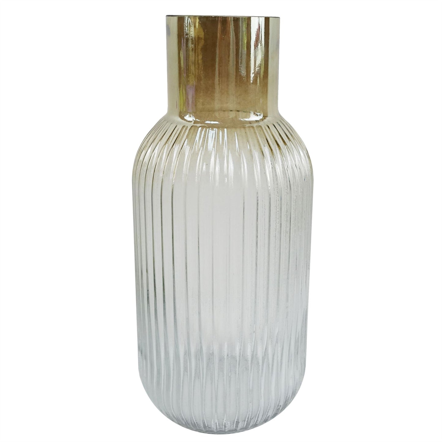 75cm Artificial White Starflower Display Ombre Glass Vase – image 2