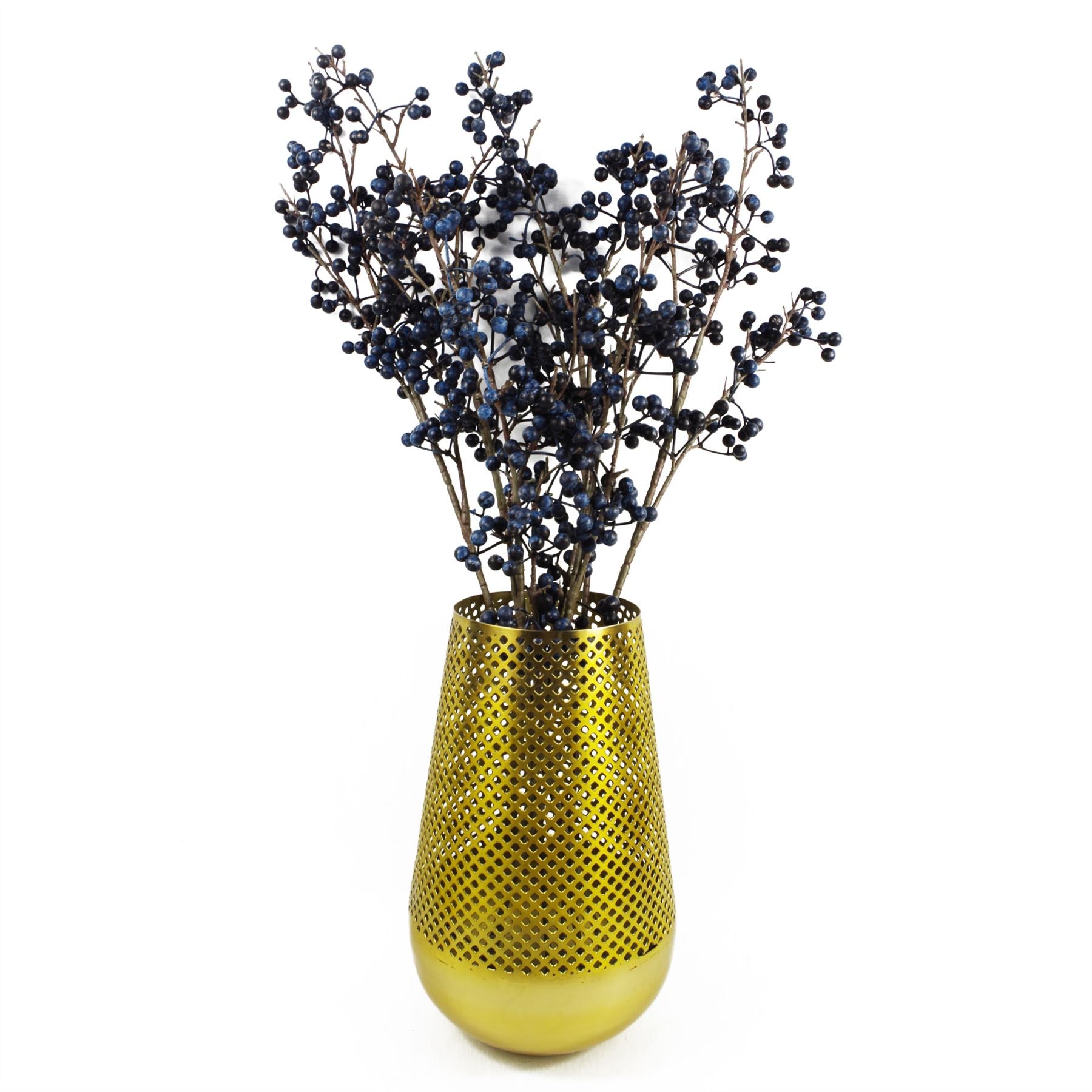 Artificial 70cm Blue Christmas Berry Spray – image 3