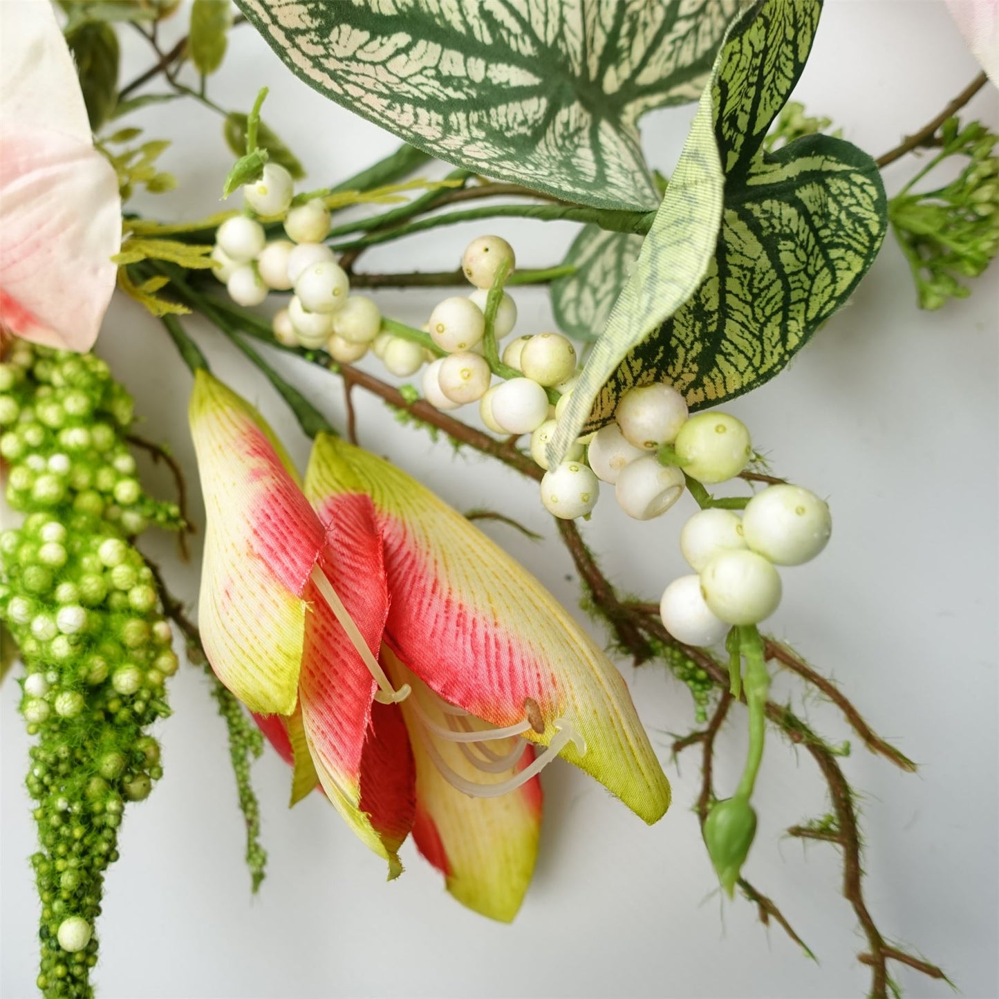 180cm Artificial Hanging Trailing Pink Lily Plant Garland – image 3