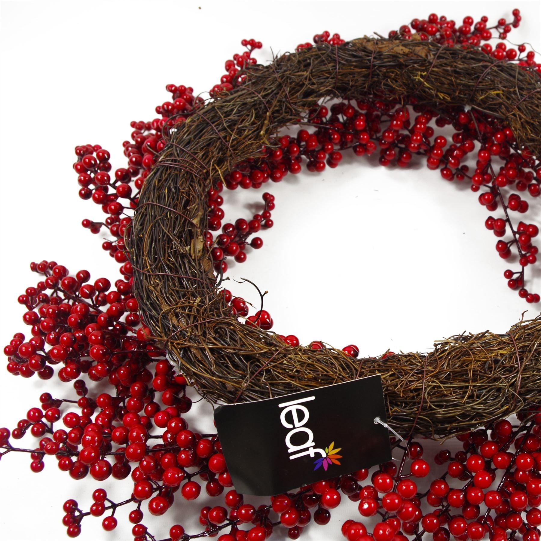 Artificial 60cm Large Luxury Christmas Red Berry Floristry Wreath – image 3