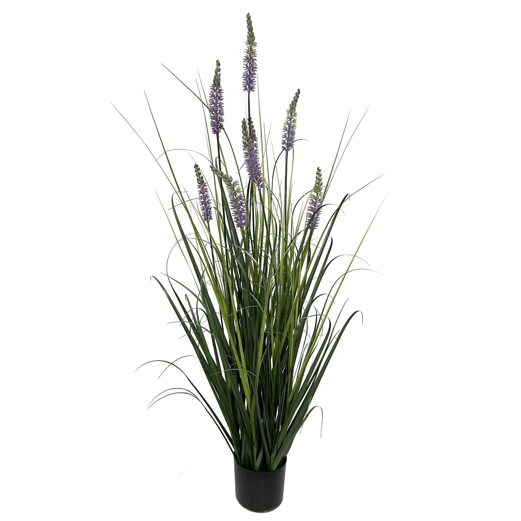 125cm Artificial Lavender Grass with Pot – image 2