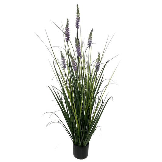 125cm Artificial Lavender Grass with Pot – image 2