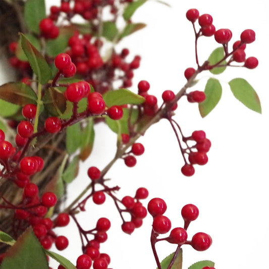 60cm Artificial Large Luxury Christmas Red Berry Floristry Wreath – image 2