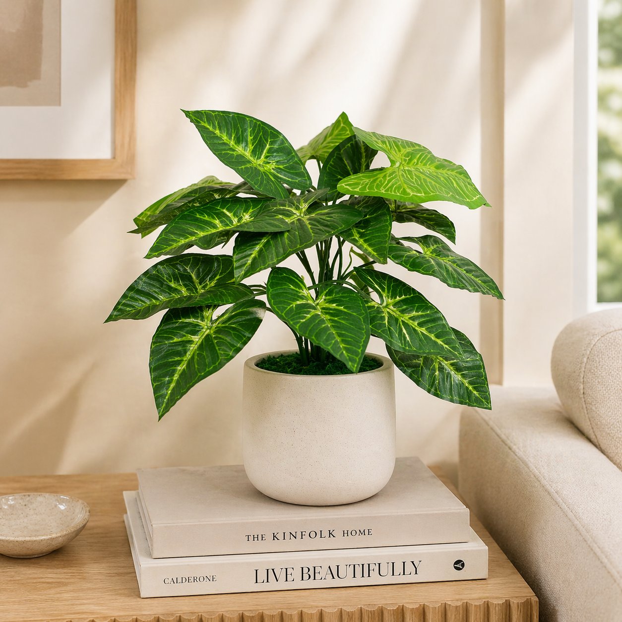 45cm Artificial Taro Plant 45cm Dark Taro – image 4