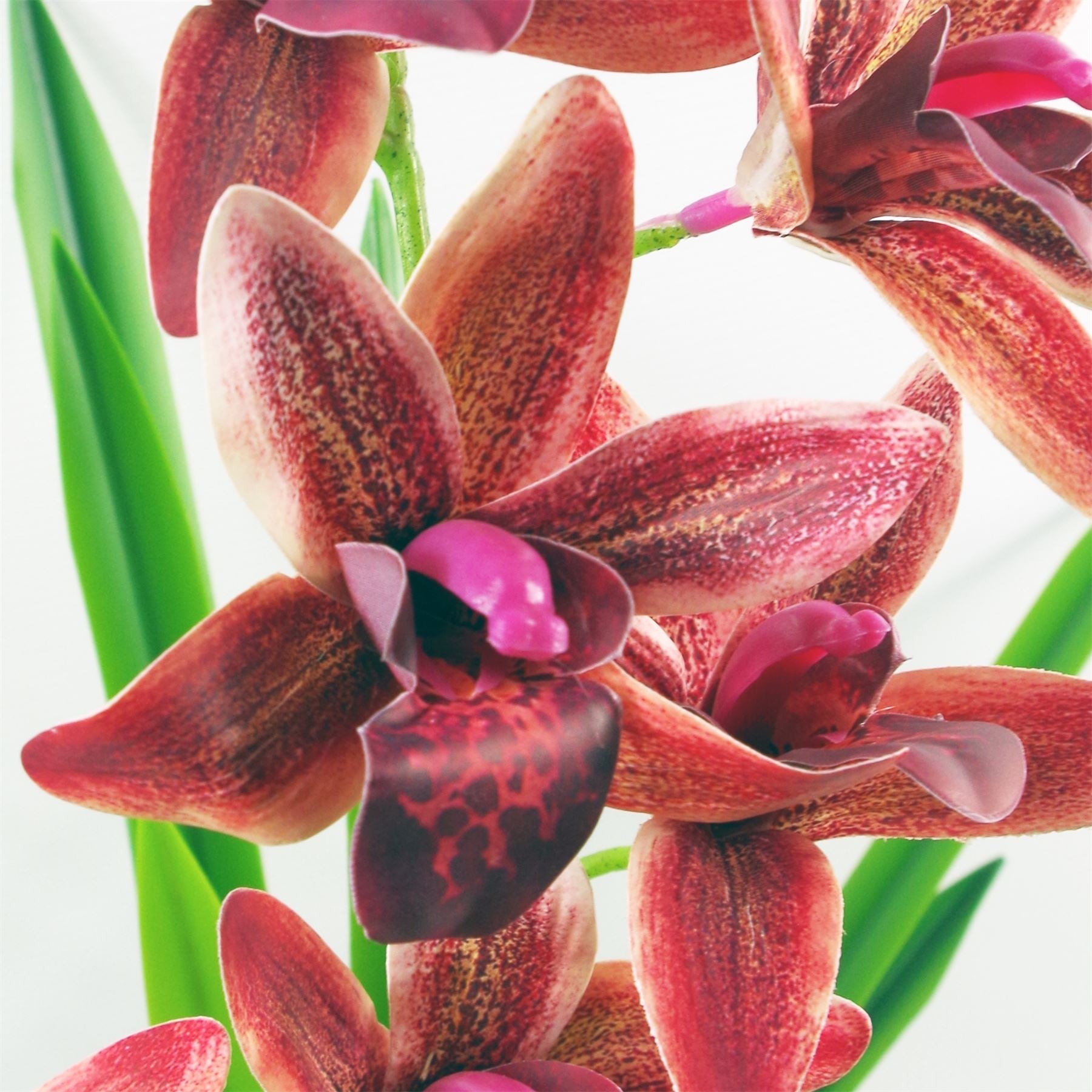 50cm Large Dark Pink Artificial Orchid in Ceramic Planter – image 3