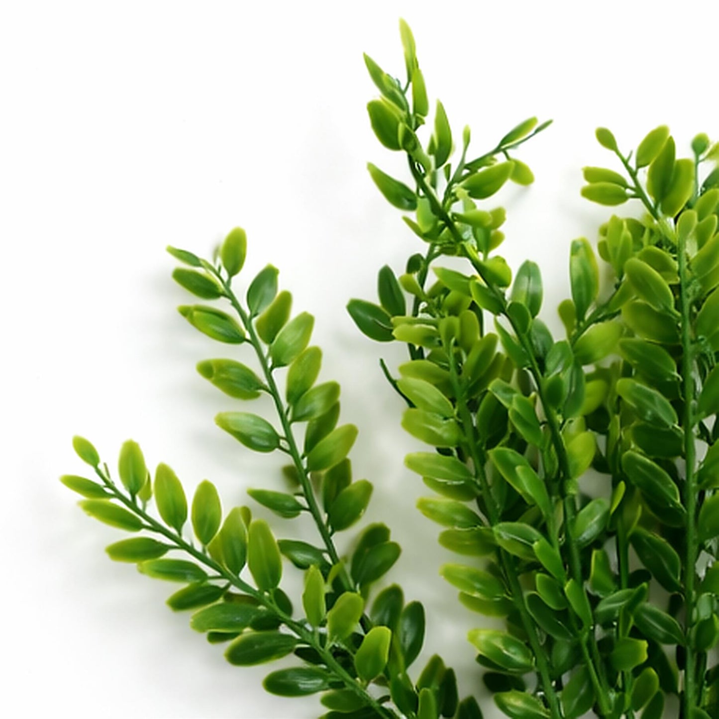 32cm Artificial Boxwood Style Foliage Spray Stem Faux Green Leaf Bush – image 4