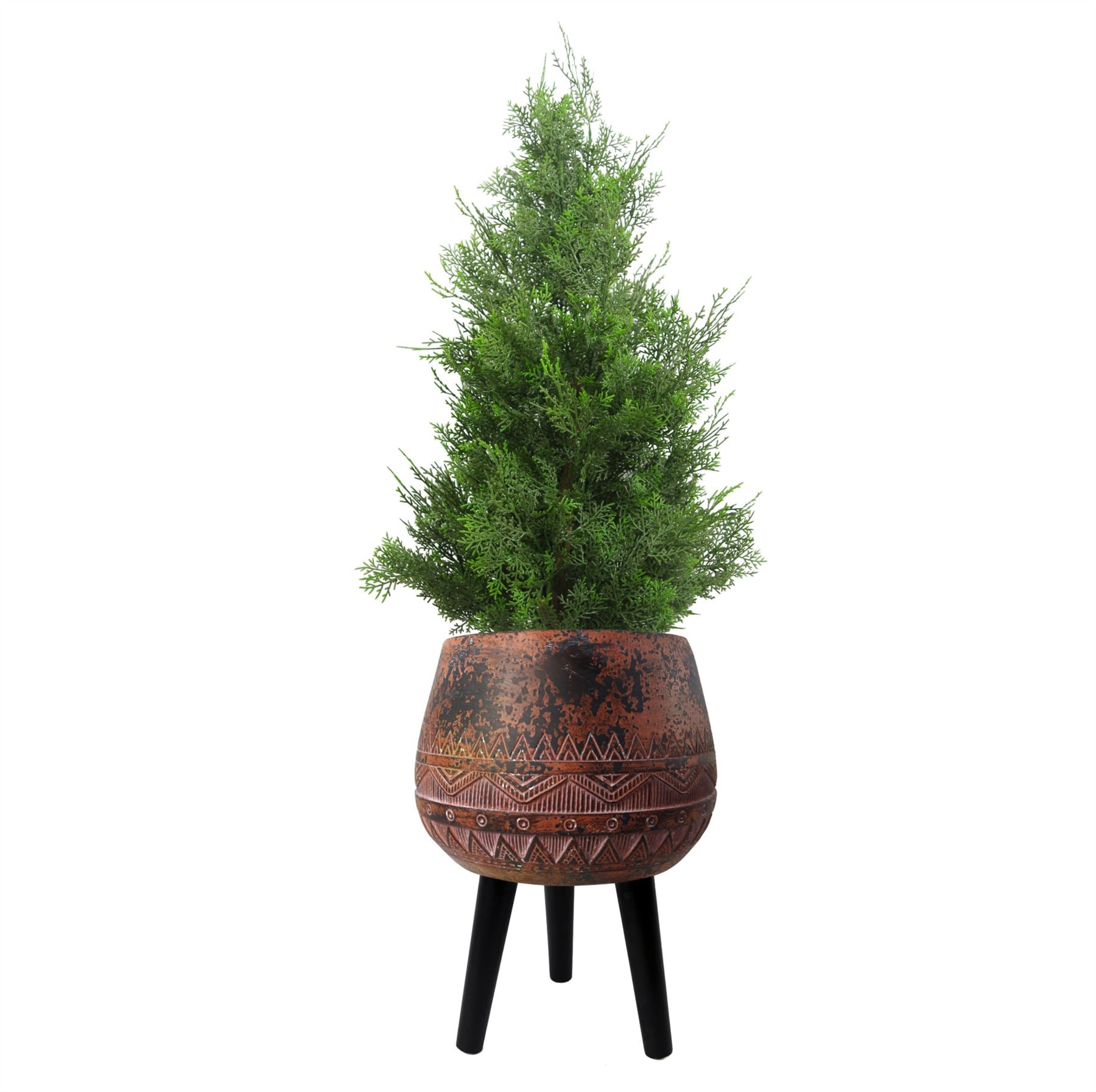 44cm x 30cm Large Zaturn Planter Brown Black with Legs Large – image 4