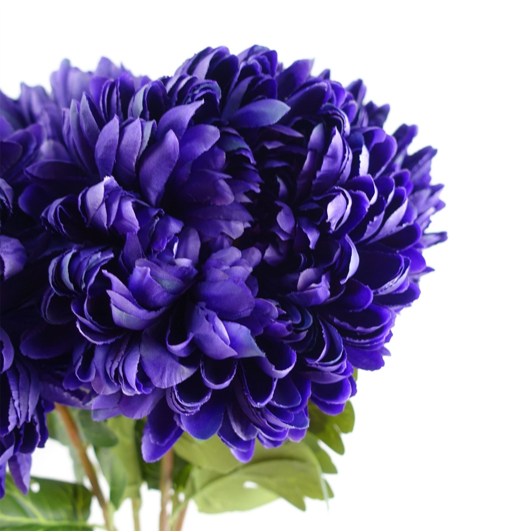 75cm Artificial Extra Large Reflex Chrysanthemum Purple – image 3