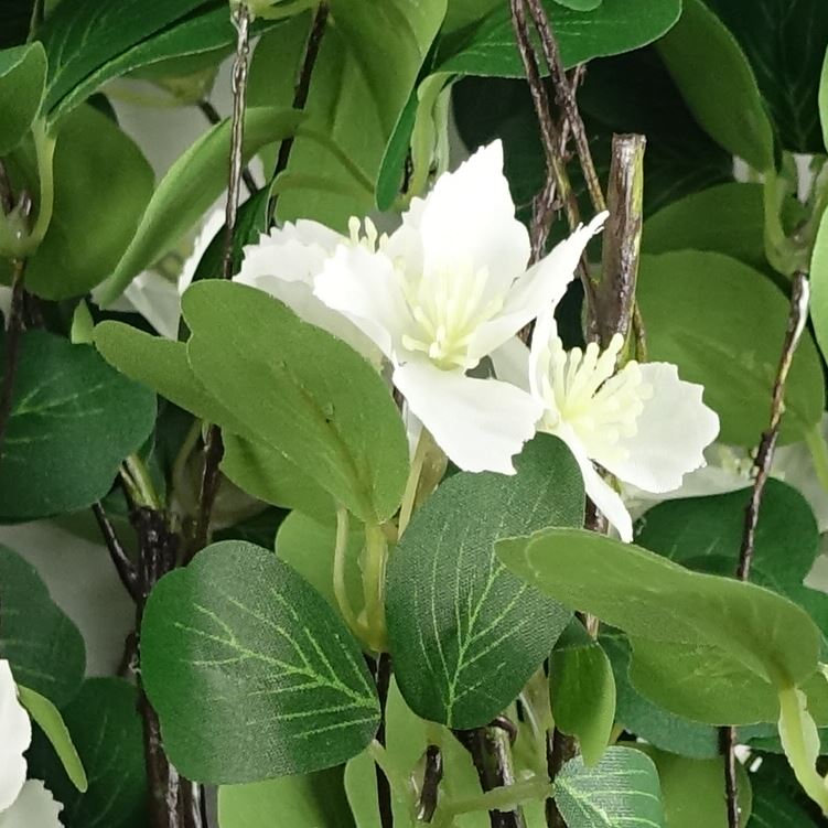 60cm Artificial Flower Foliage Spray White – image 6