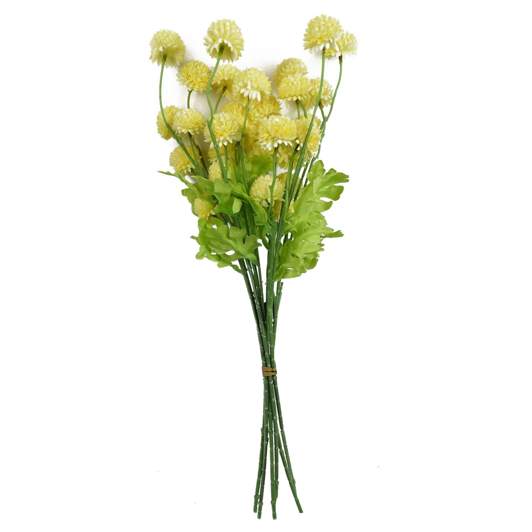 50cm Dahlia Pompom Yellow Artificial Stem – image 6