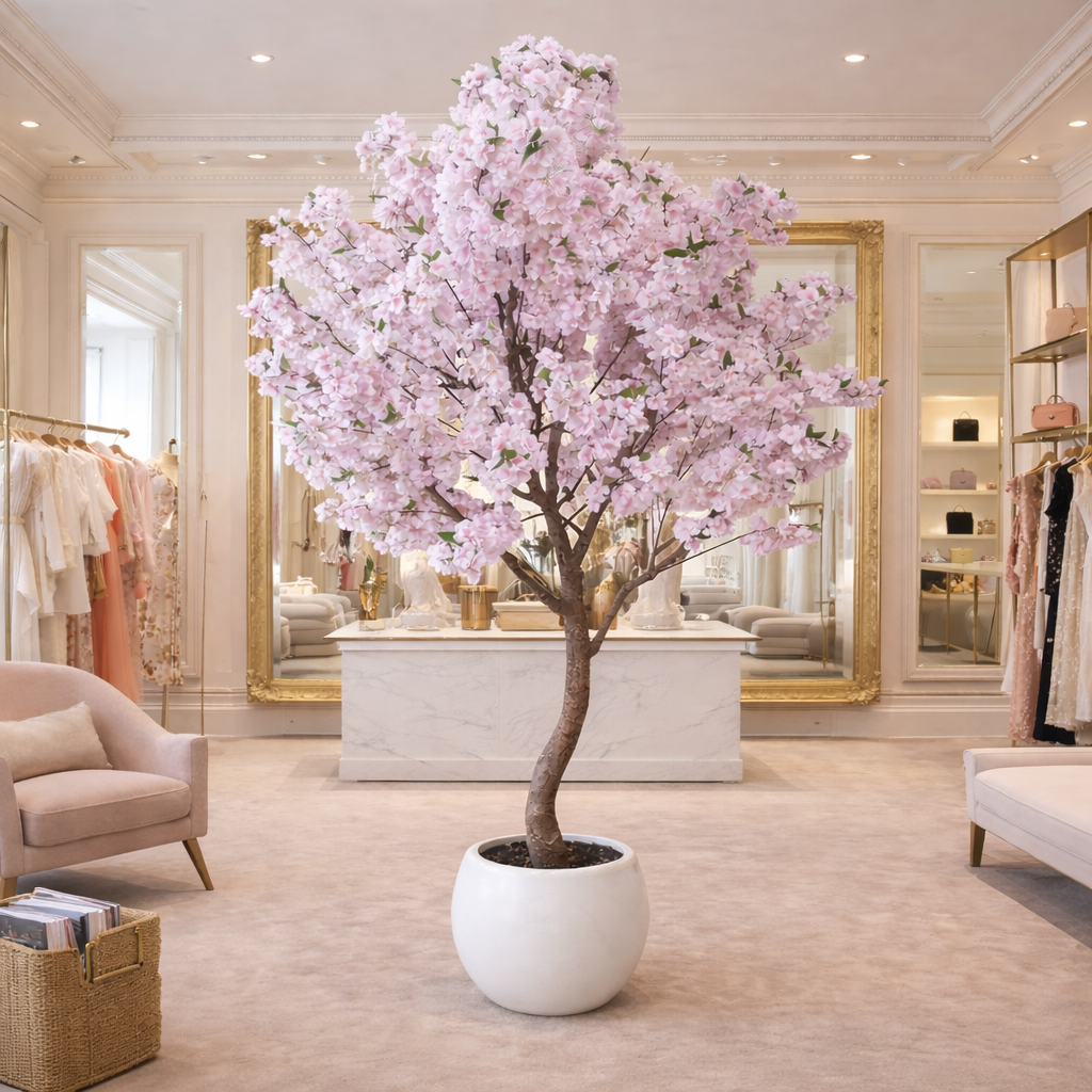 Artificial 260cm XXL Cherry Blossom Tree with Decorative Planter – image 2