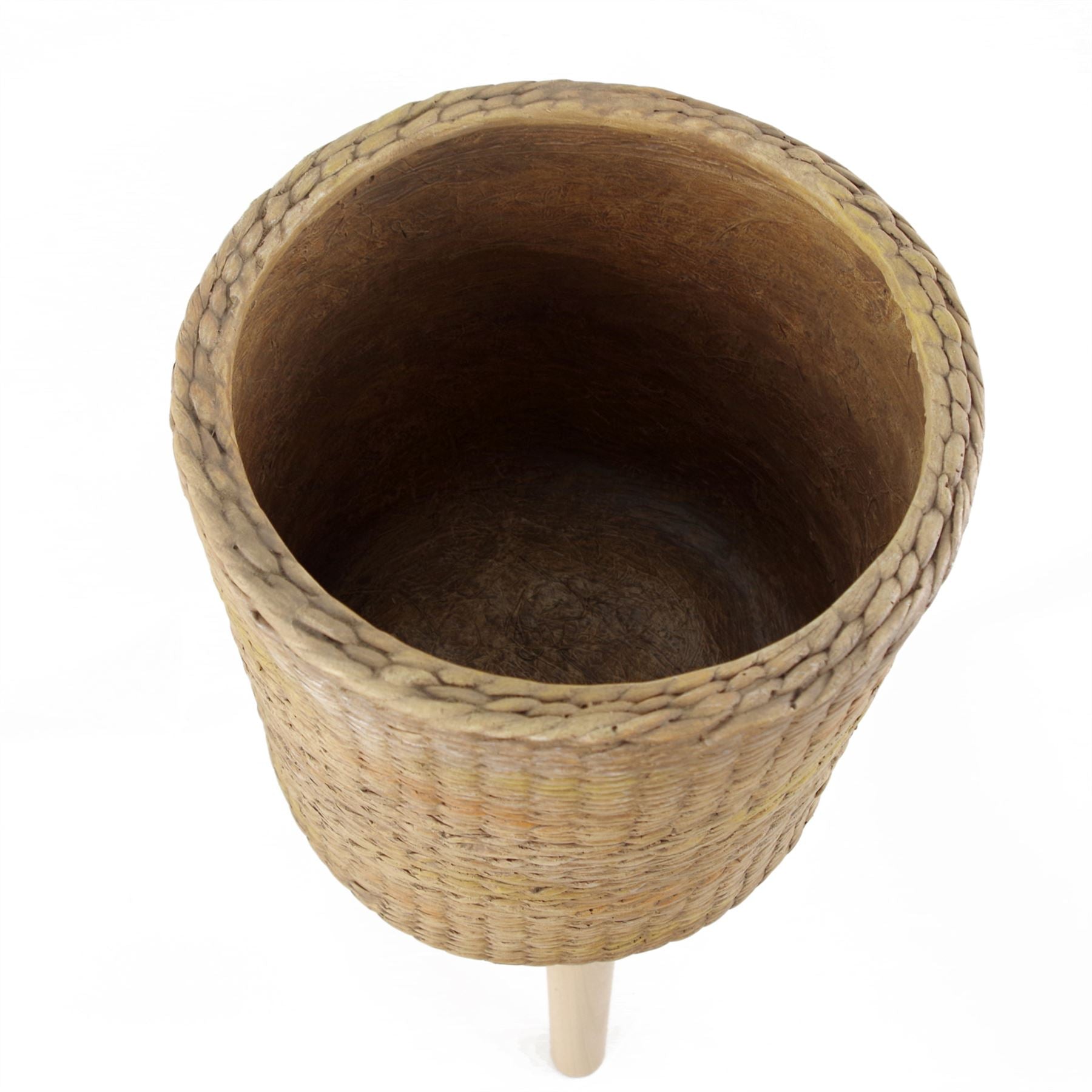 54cm x 30cm Rattan Effect Composite Large Planter – image 8