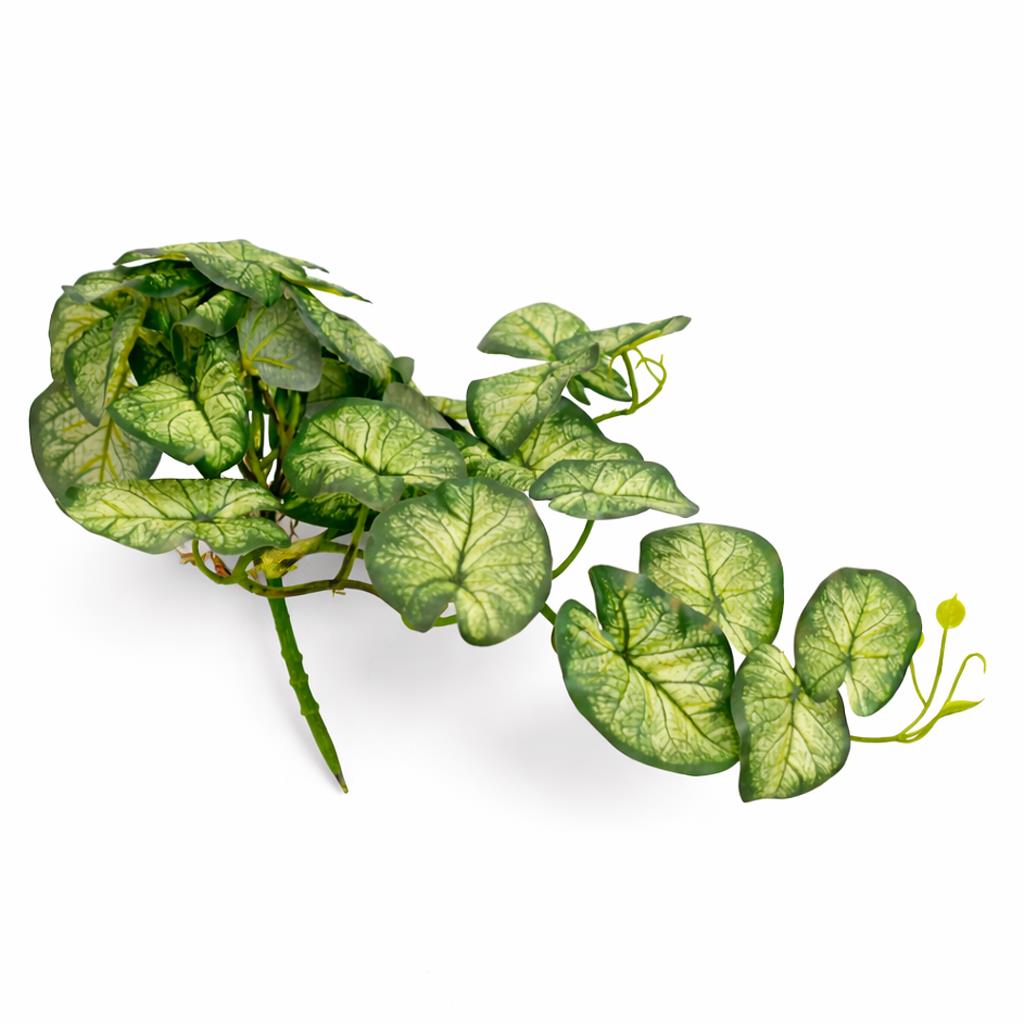25cm Artificial Trailing Variegated Caladium Vine Plant Dark Green – image 2