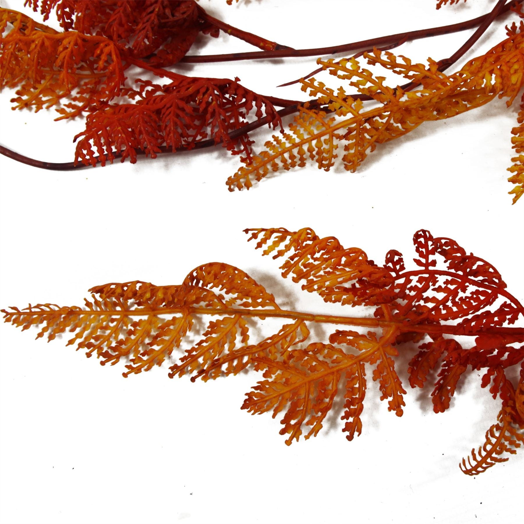 100cm Artificial Hanging Maidenhair Fern Plant Autumn Orange – image 2