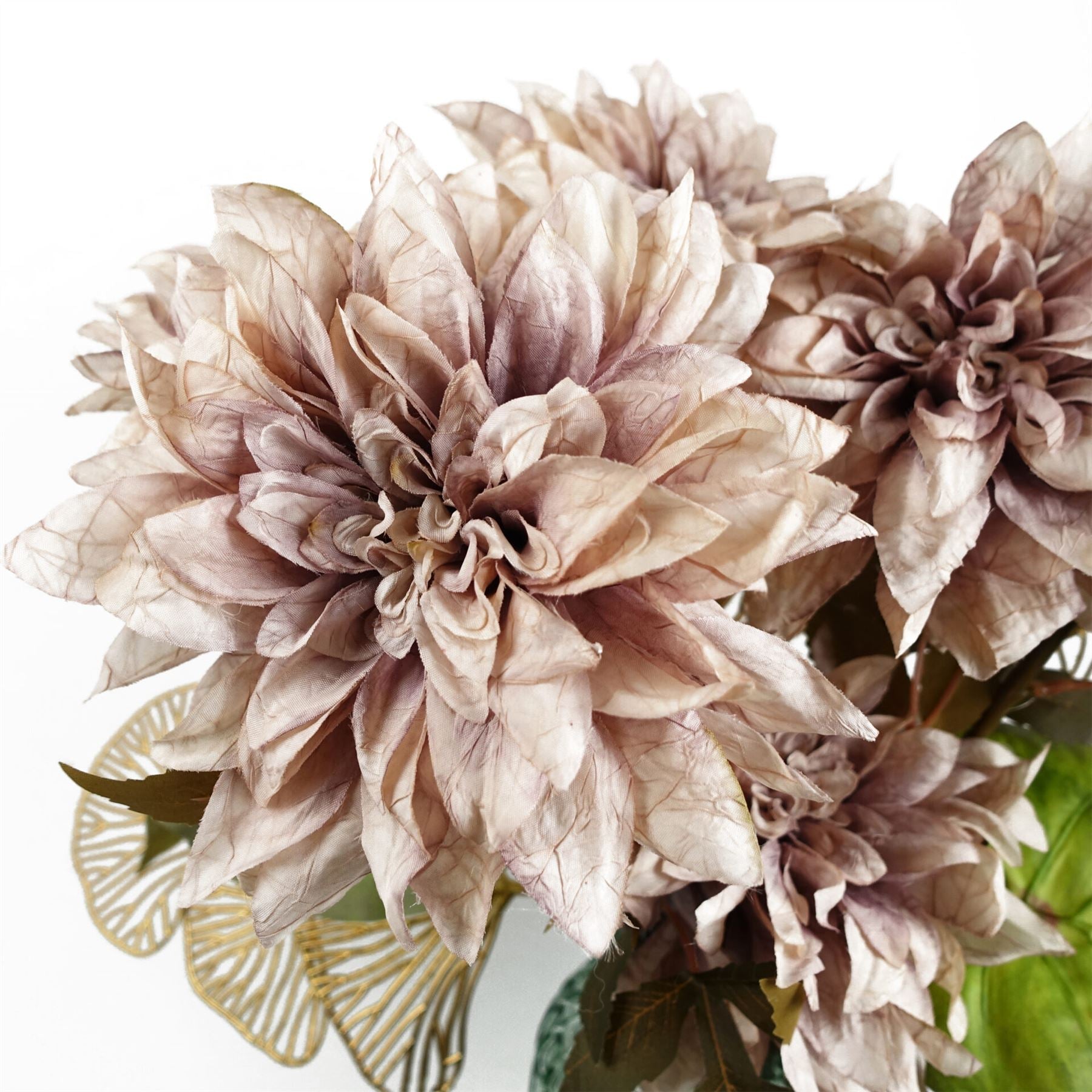 55cm Artificial Dahlia Flower Stem Dusty Pink – image 3