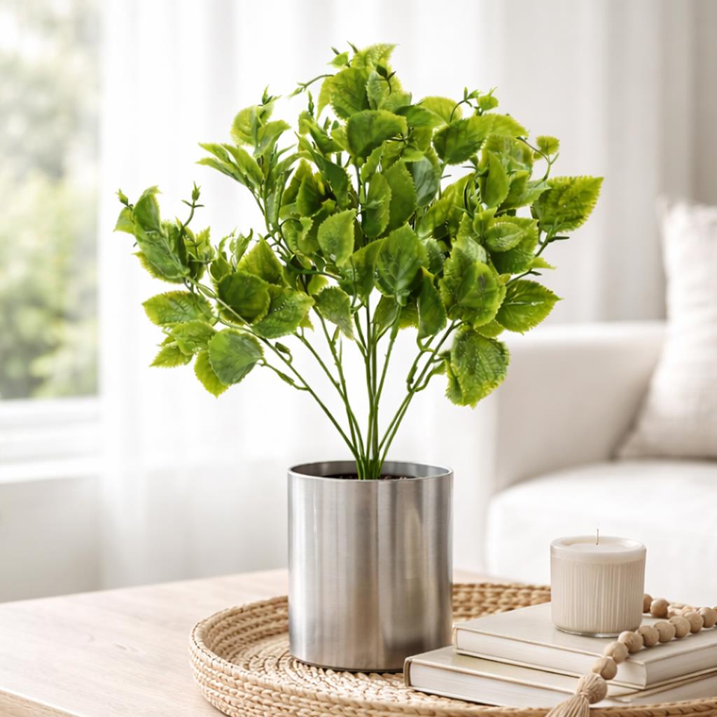32cm Artificial Leafy Foliage Stem Plant Faux Green Decorative Fillers – image 2