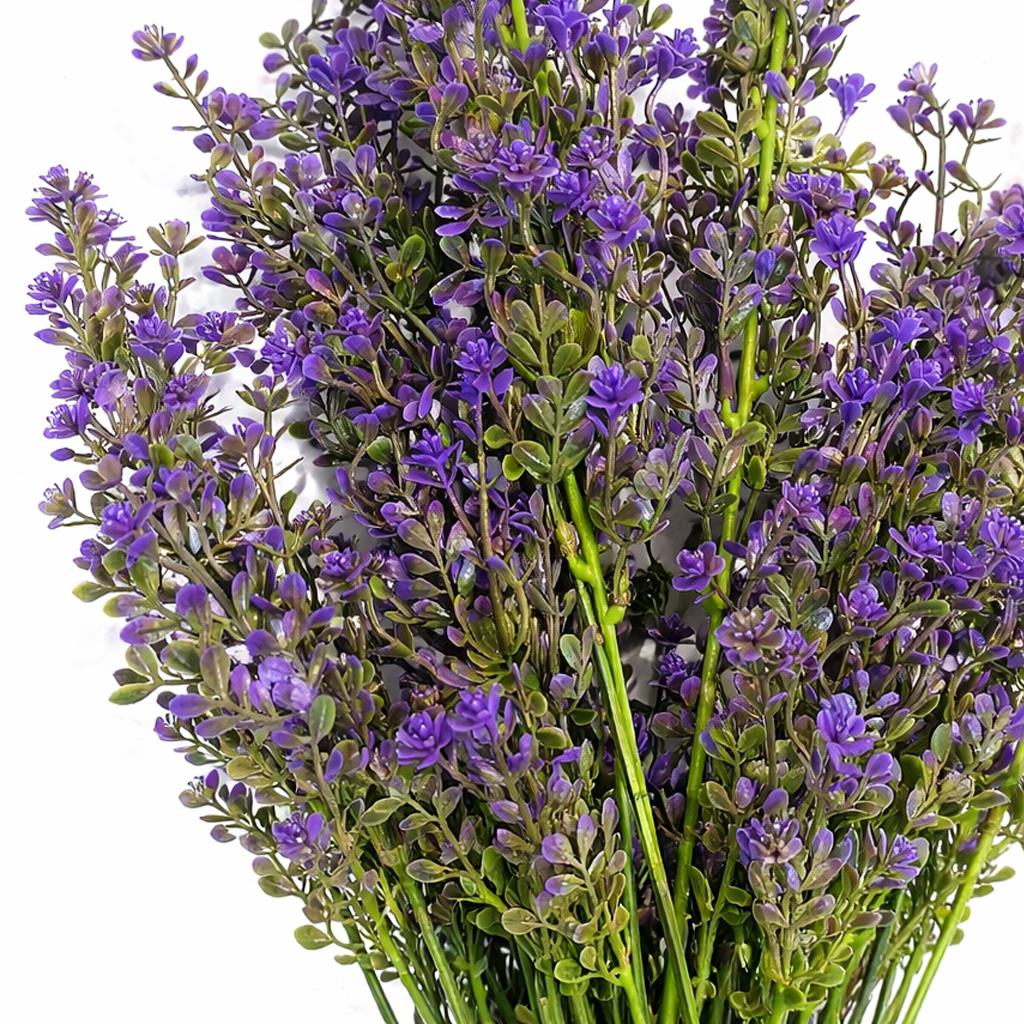 75cm Artificial Purple Heather Flower Bush Stem – image 2