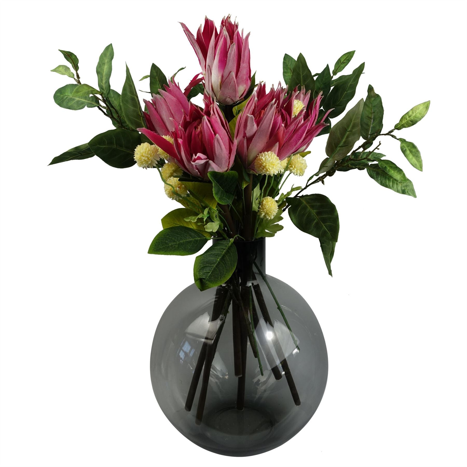 50cm Dahlia Pompom Yellow Artificial Stem – image 5