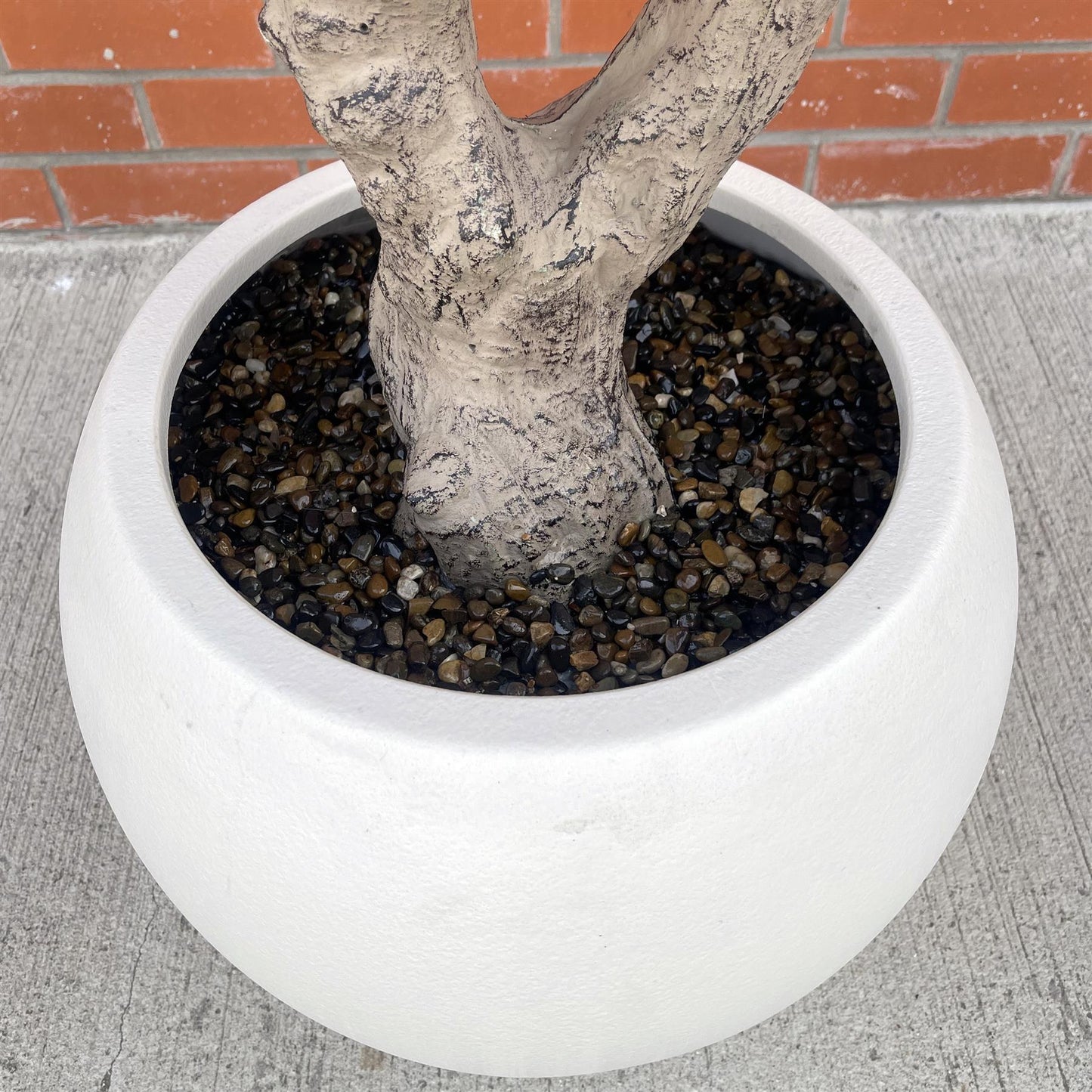 250cm XXL Artificial Olive Tree with Decorative Planter – image 6