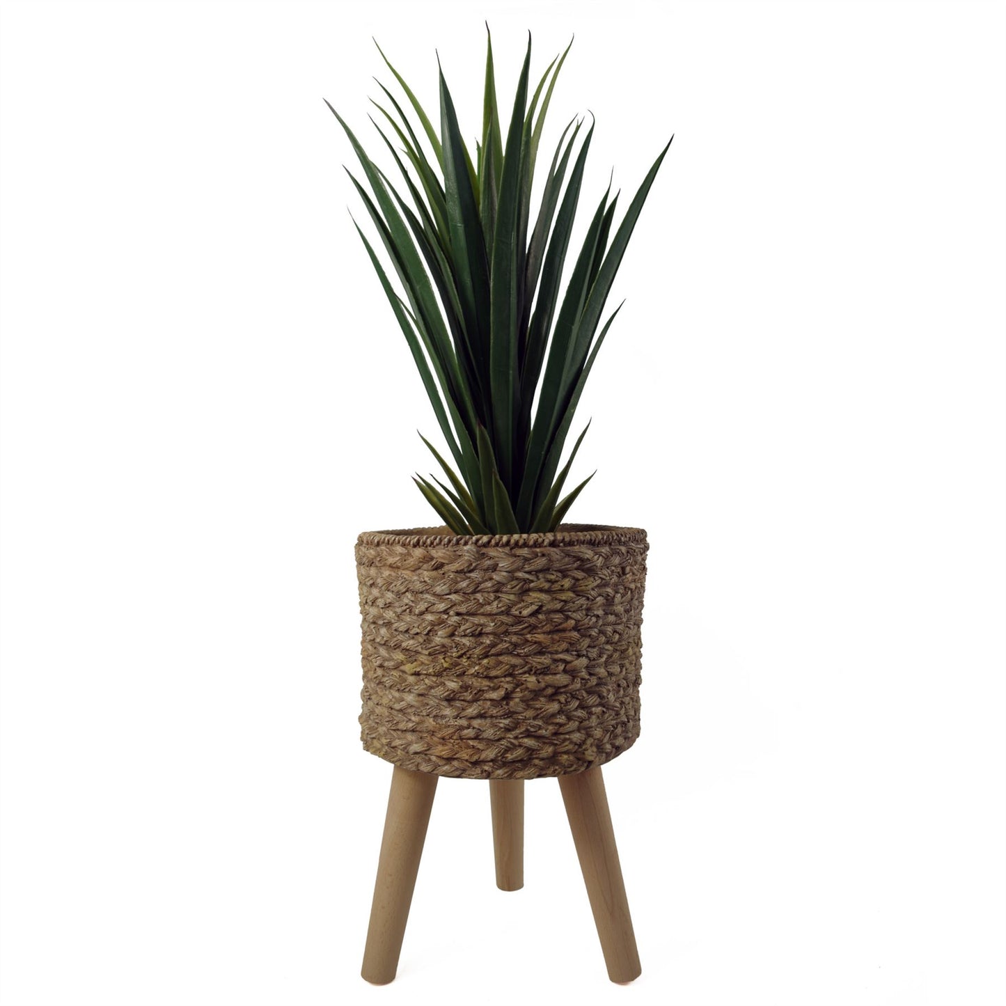 39cm x 26cm Woven Effect Composite Large Planter – image 2