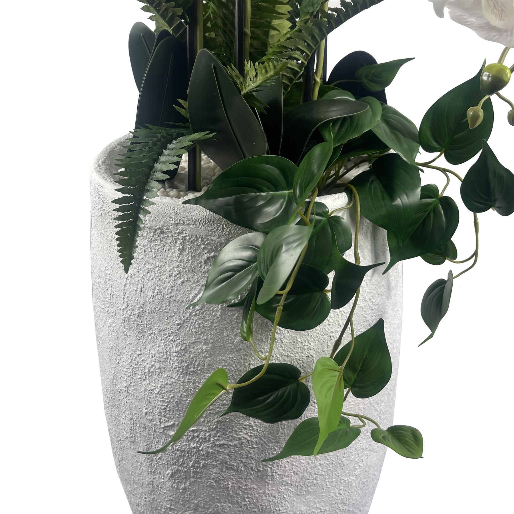 150cm White Orchid Potted Display Artificial – image 5