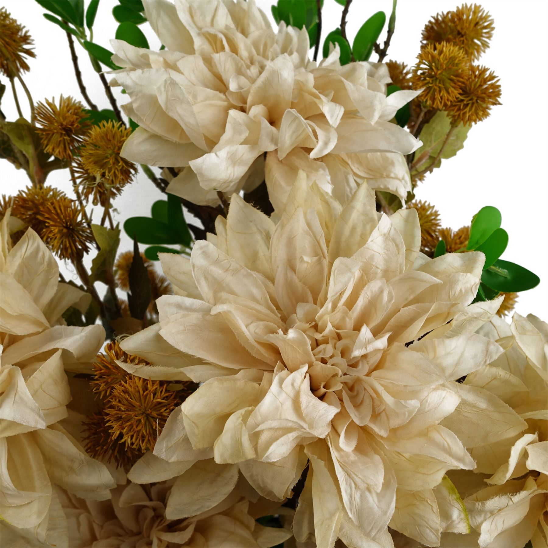 55cm Artificial Dahlia Flower Stem Dusty Cream – image 4