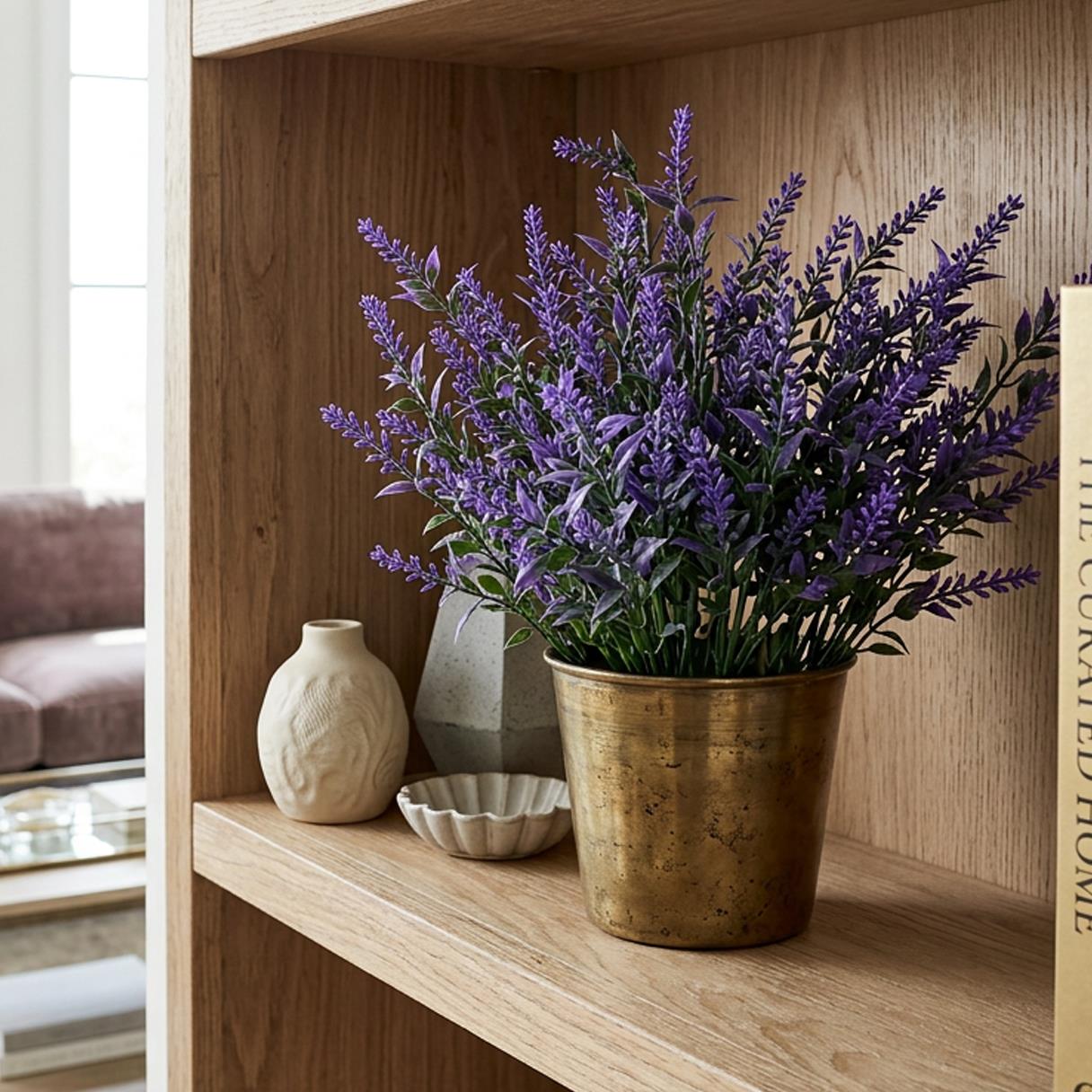 34cm Artificial Purple Heather Stem Plant – image 4