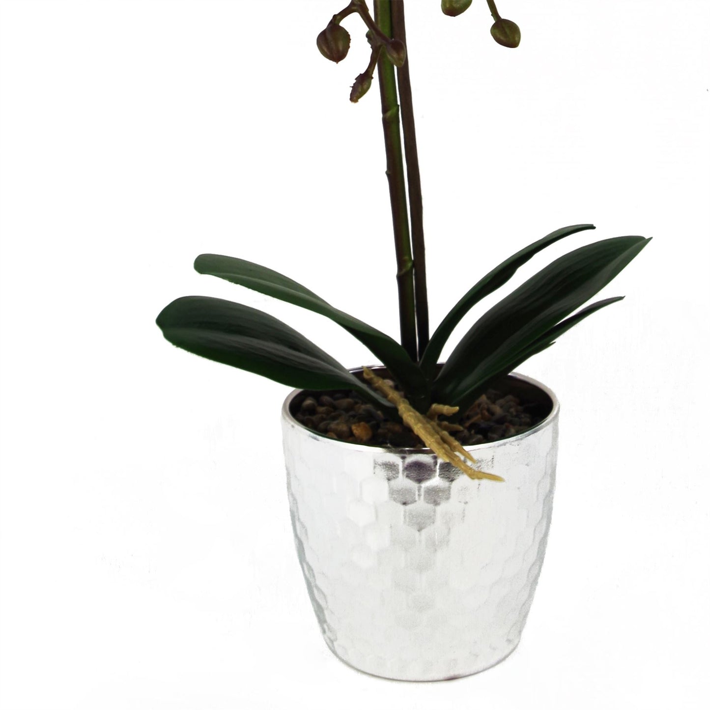 Artificial 50cm Phalaenopsis Orchid Light Pink Silver – image 4