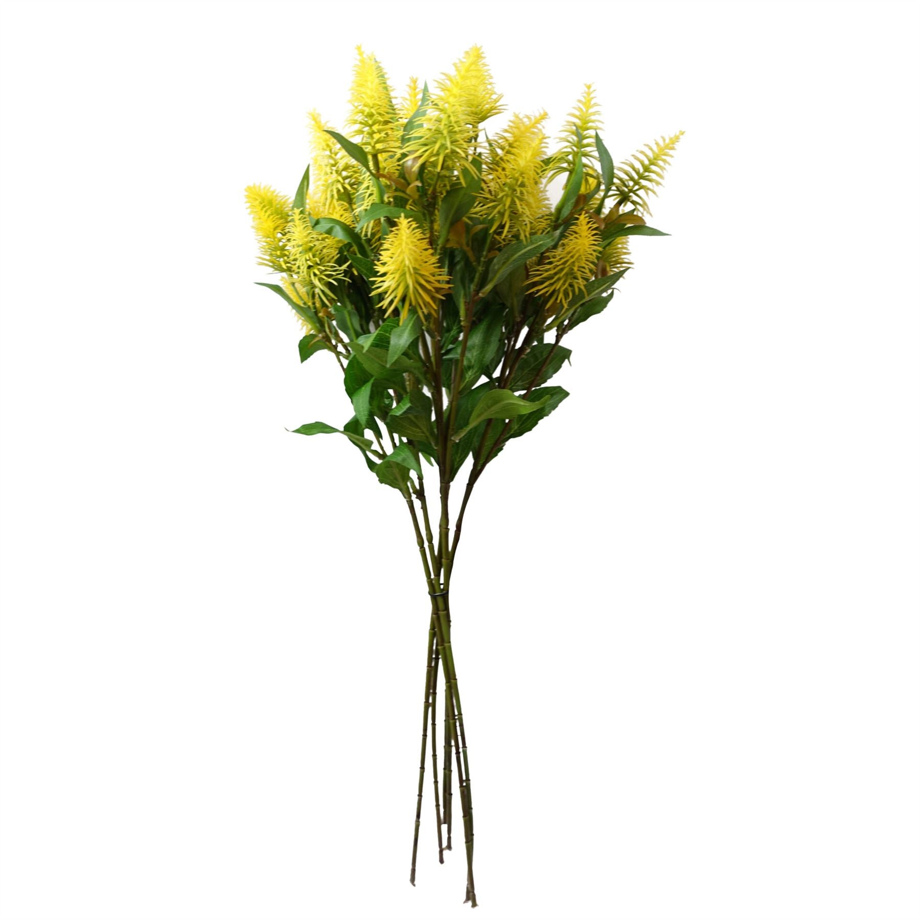 55cm Artificial Callistemon Pallidus Yellow Bottle Brush Stem – image 5