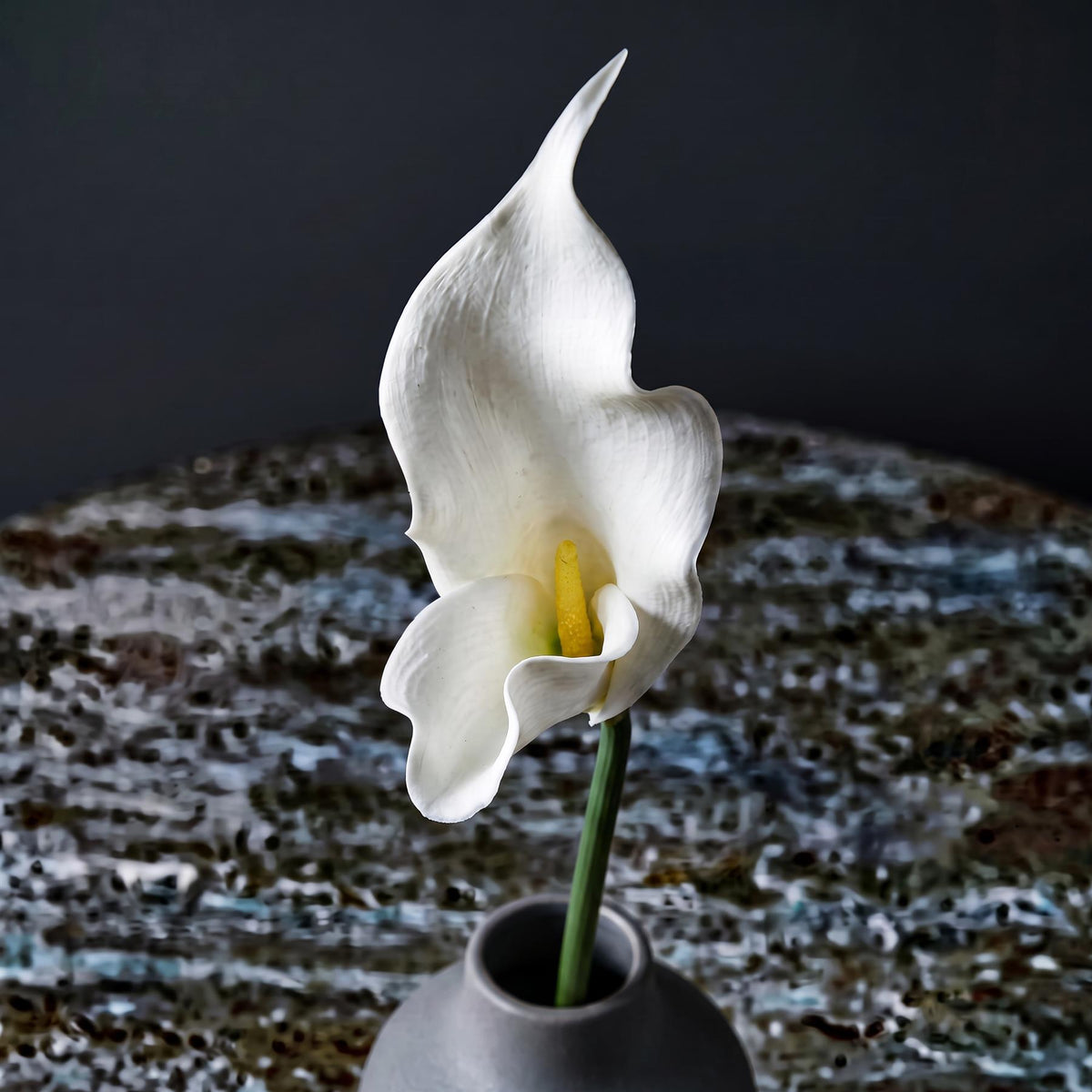70cm Artificial White Calla Lily Stem