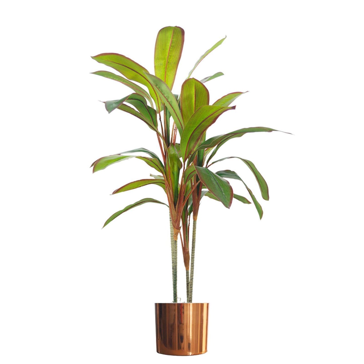 100cm Artificial Potted Dracaena Tropical Plant Copper Metal Plater – image 2