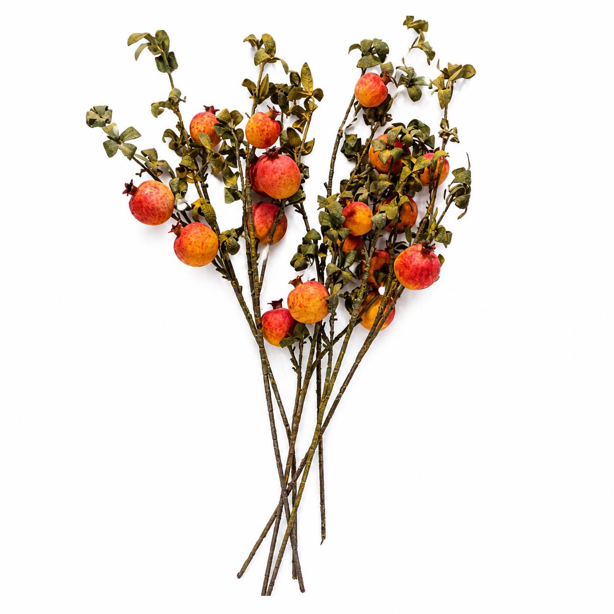 75cm Pomegranate Stem Artificial Yellow – image 4