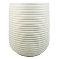 46cm x 40cm Mikos Extra Large Ridged Composite Planter Stone Colour