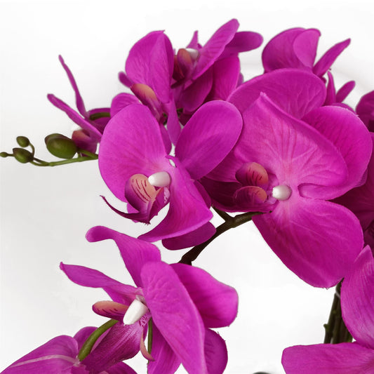 85cm Artificial Deluxe Bush Orchid Dark Pink – image 2