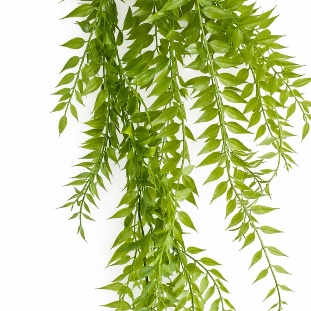 100cm Artificial Trailing Green Leaf Hanging Fern Plant Wired Stems – image 4