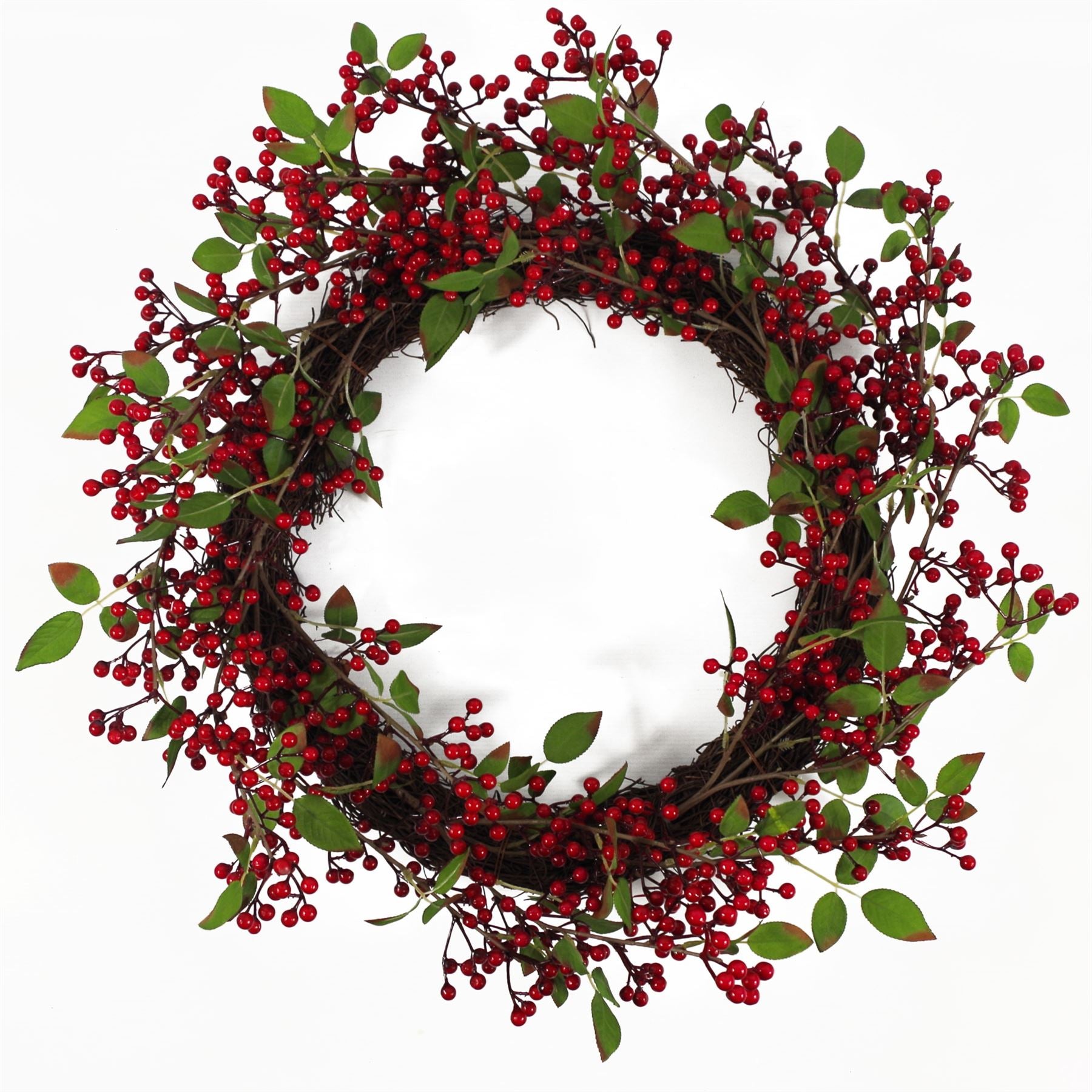 60cm Artificial Large Luxury Christmas Red Berry Floristry Wreath