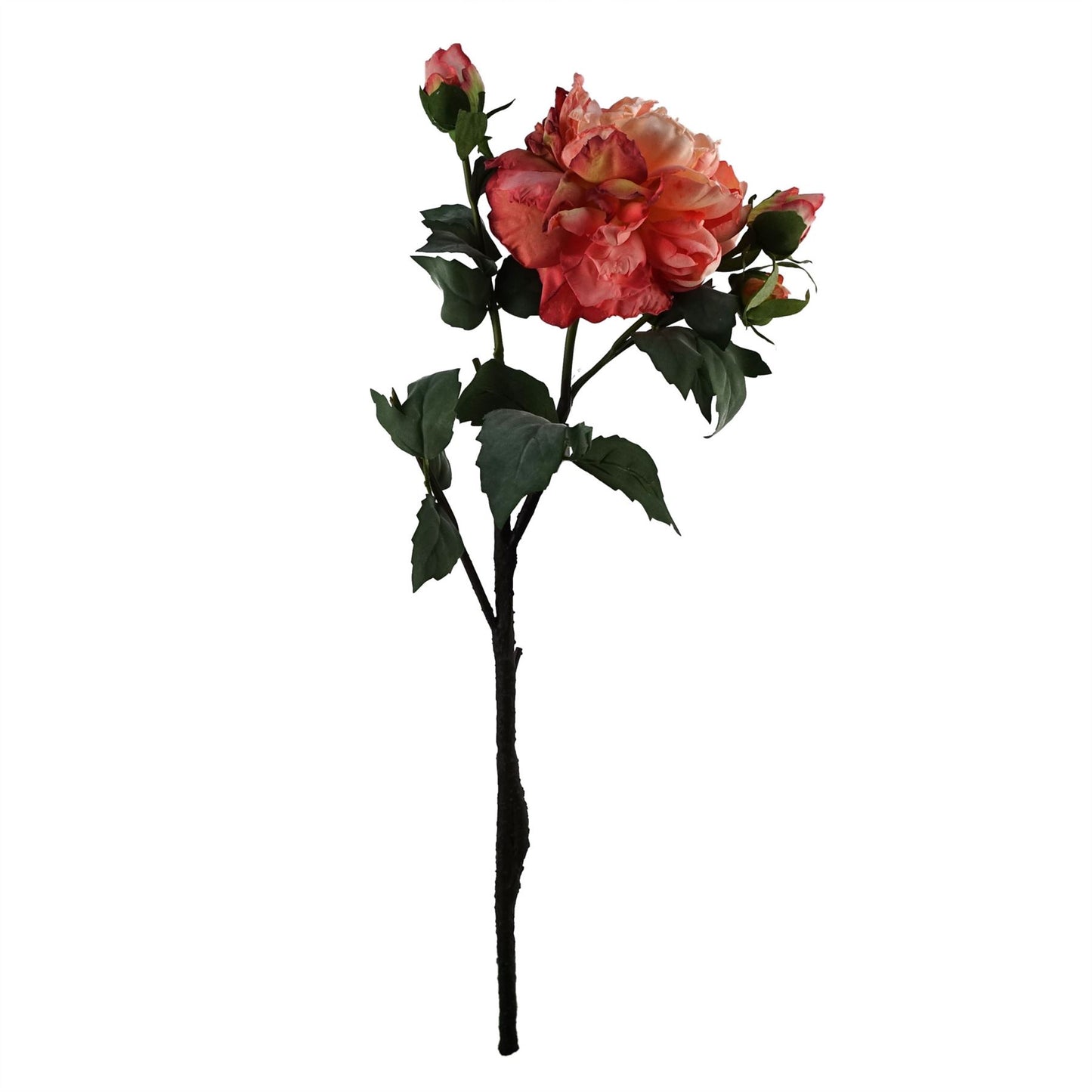60cm Peony Artificial Flower Pink 1 Flower 3 Buds – image 2