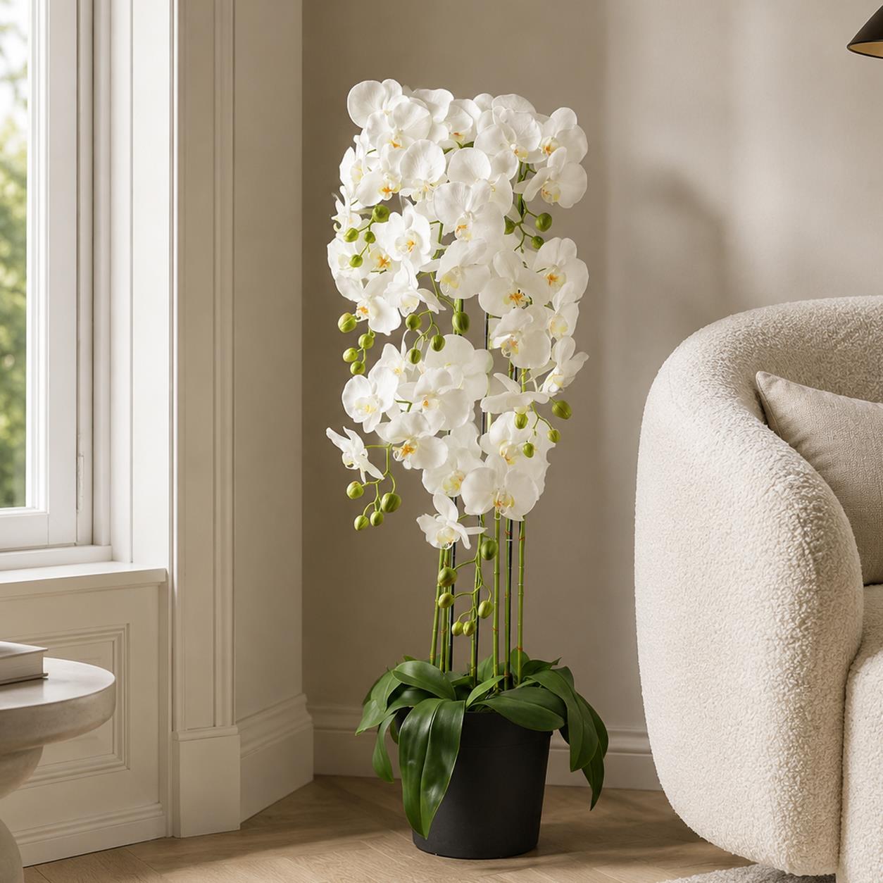 110cm Artificial White Orchid Plant Artifcial 41 REAL TOUCH flowers – image 5