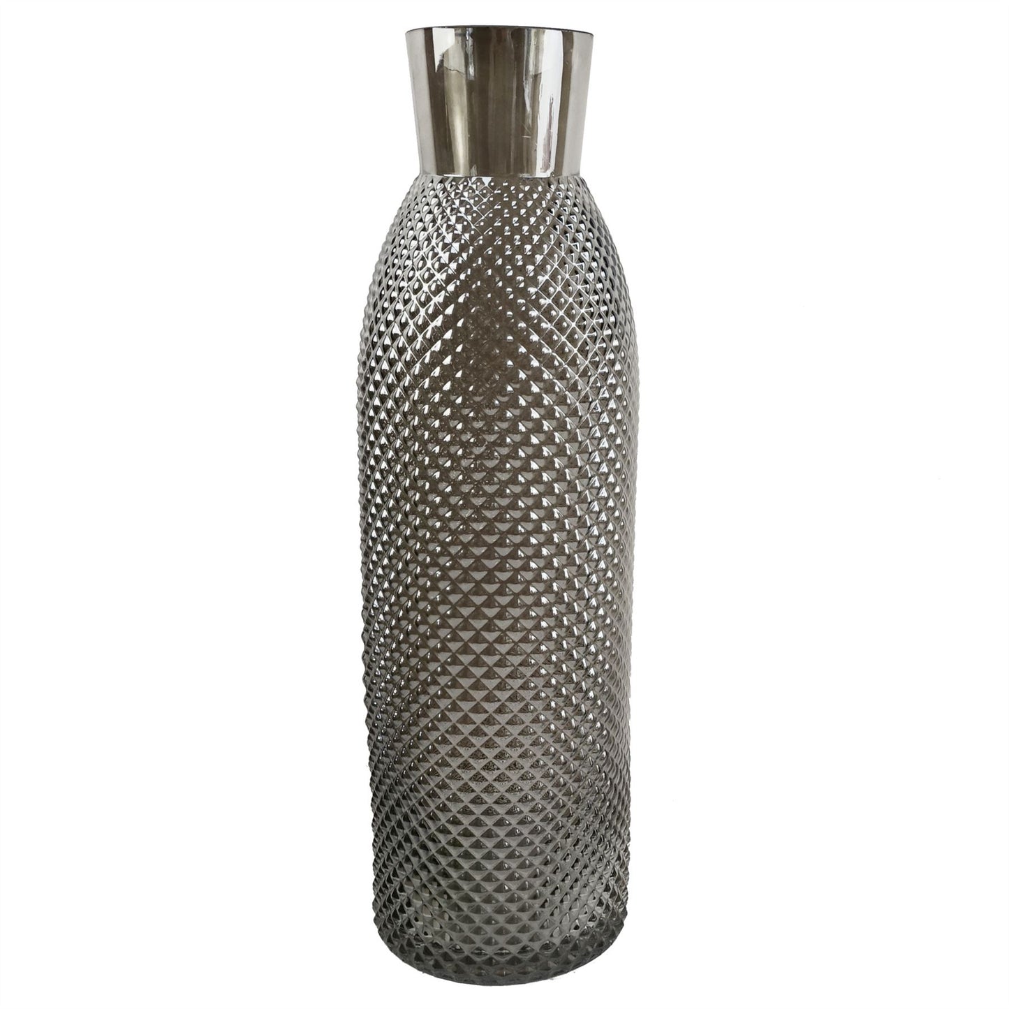 100cm Artificial White Lily and Fern Display Glass Vase – image 3