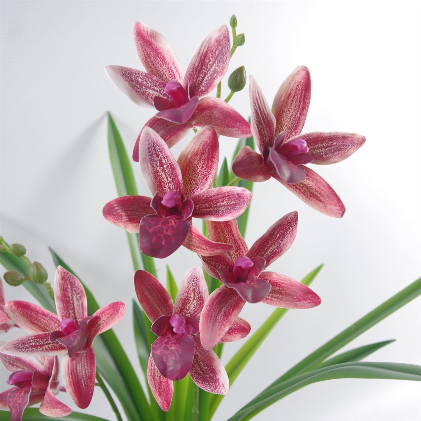 50cm Large Dark Pink Artificial Orchid in Ceramic Planter – image 4