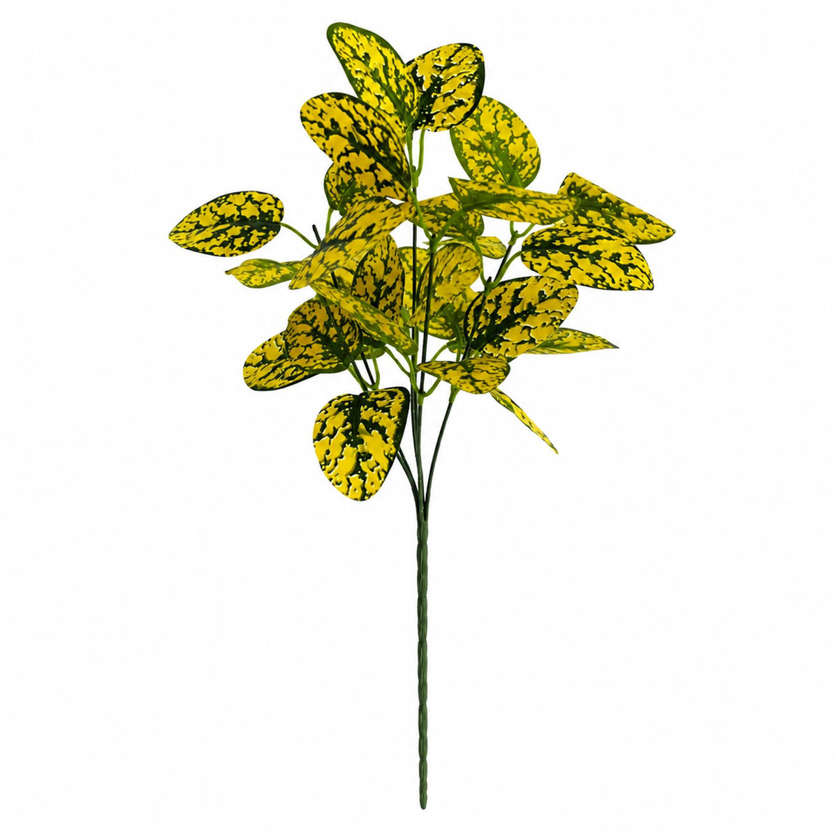 30cm Artificial Yellow Variegated Leaf Spray
