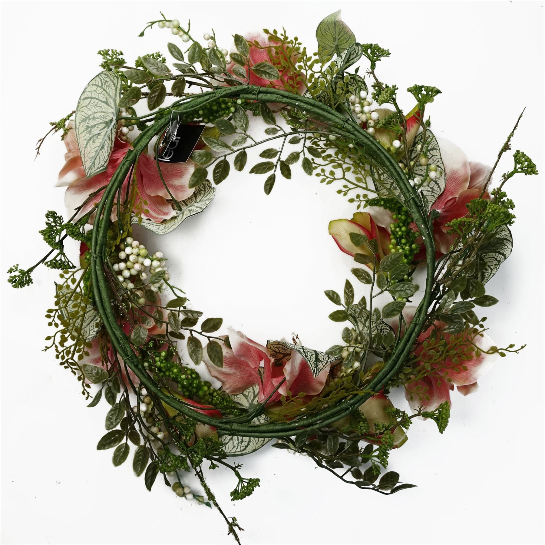 60cm Artificial Pink Lily Wreath – image 5